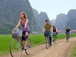 Fietsen bij Ninh Binh