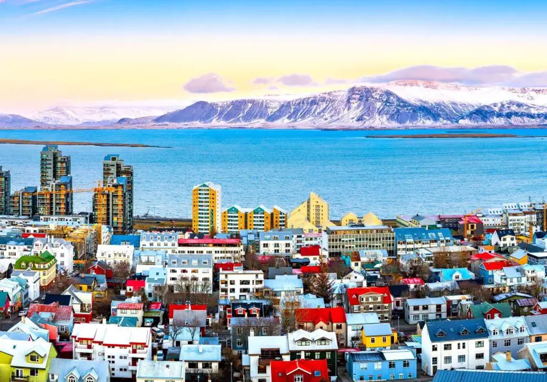 IJsland Reykjavik vanaf boven