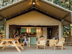 Glampingtent in wijnstreek Zuid-Afrika