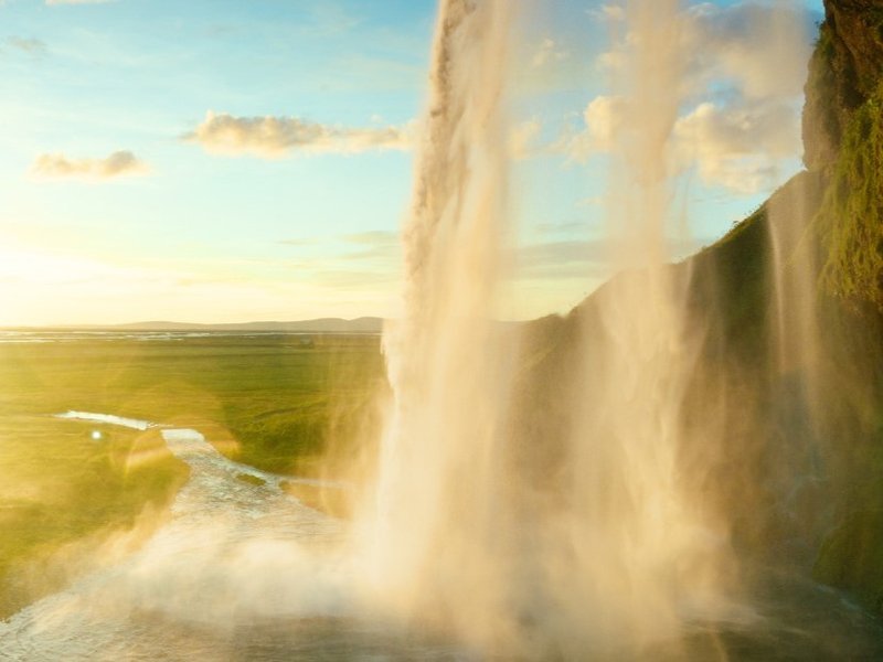 ijsland Selfjalandfoss waterval