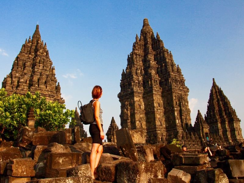 Prambanan tempel op Java Indonesie