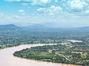 Mekong rivier in Laos