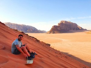 Jordanië - zandboarden Wadi Rum
