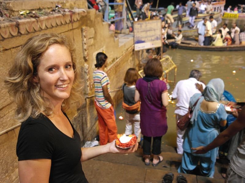 reiziger in Varansi
