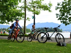 Canada Vancouver fietstocht met het gezin