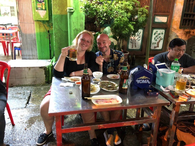 Shan noodles eten in Yangon - Myanmar