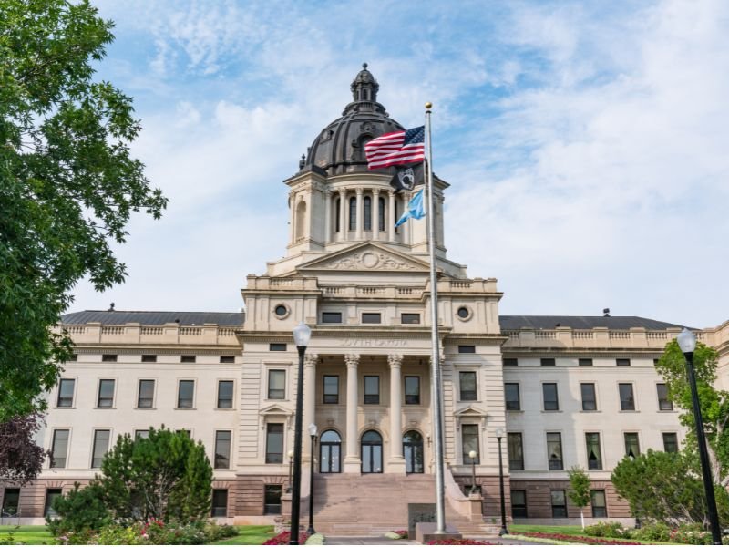 het state capitol gebouw in Pierre South Dakota