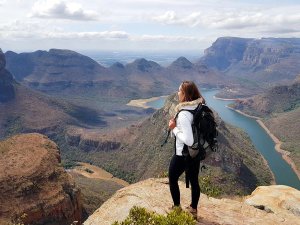 Blyde uitzicht Zuid-Afrika
