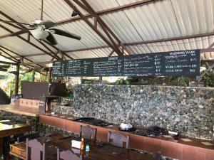 hotel bar in Drake Bay