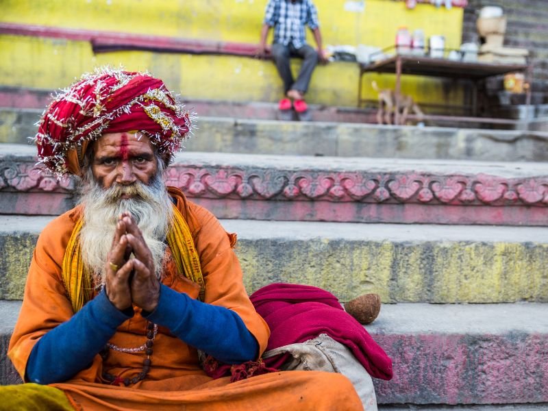 India varanasi lokale man