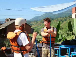 Nepal raften op de Trisuli rivier