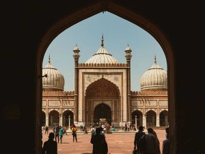 India Delhi reizigers foto