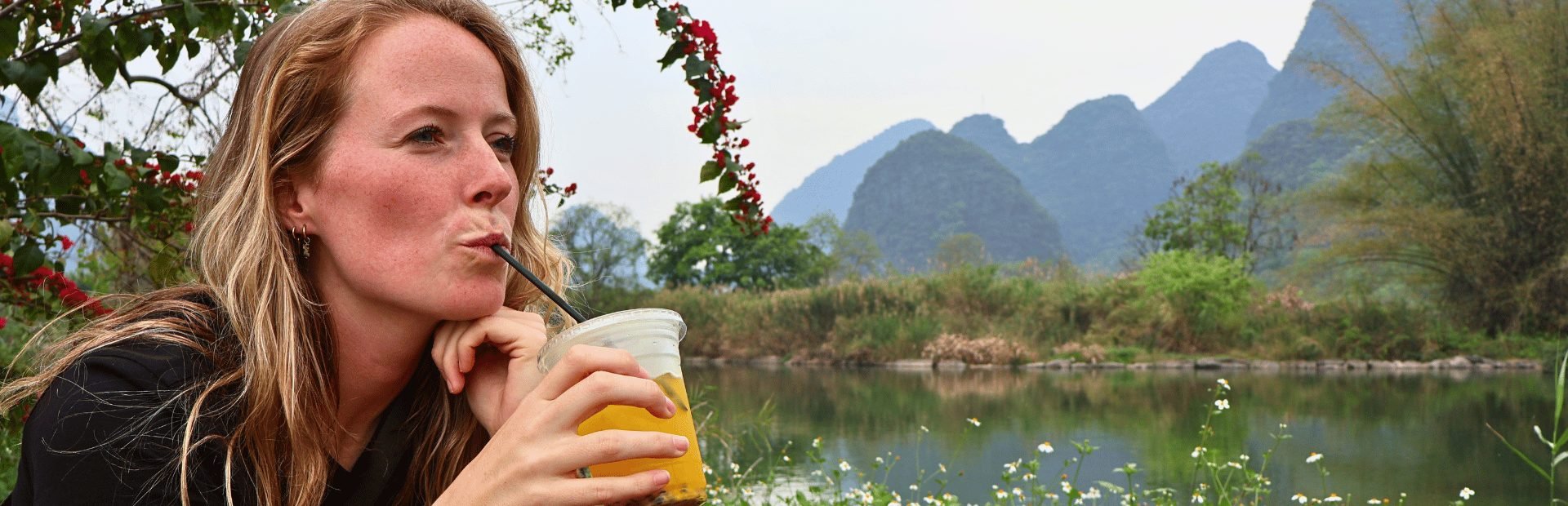 Reiziger in Yangshuo, China