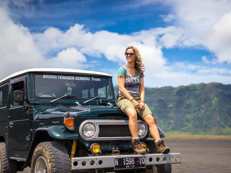 4x4 op Bromo Java-reis