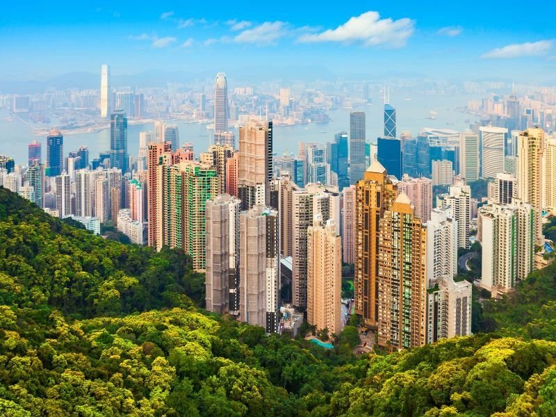 Luchtfoto van Hong Kong