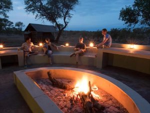 Tented camp bij Kruger kampvuur