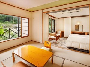 Slaapkamer in het hotel in Hakone - Japan