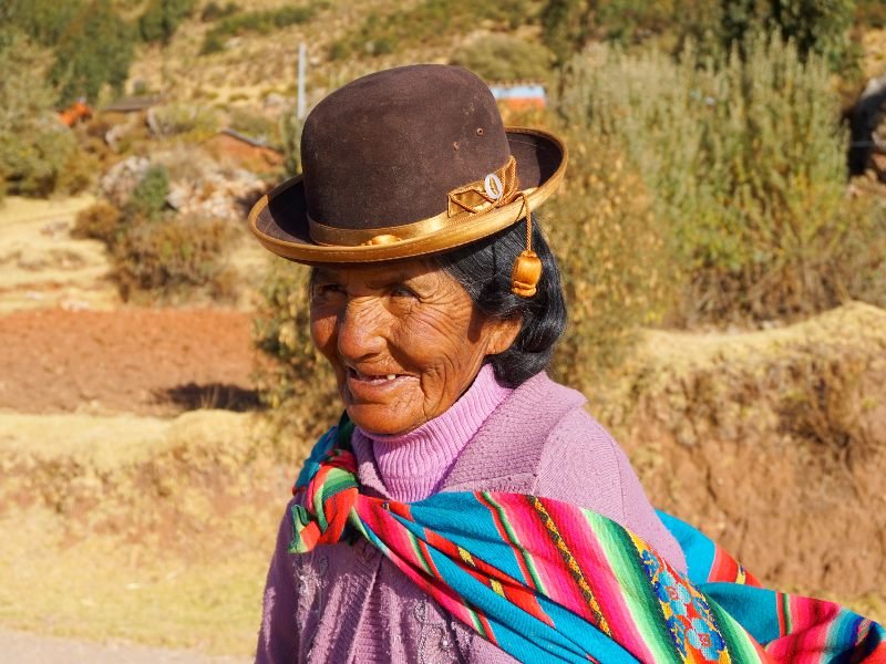 Peru - Titicaca meer lokale vrouw