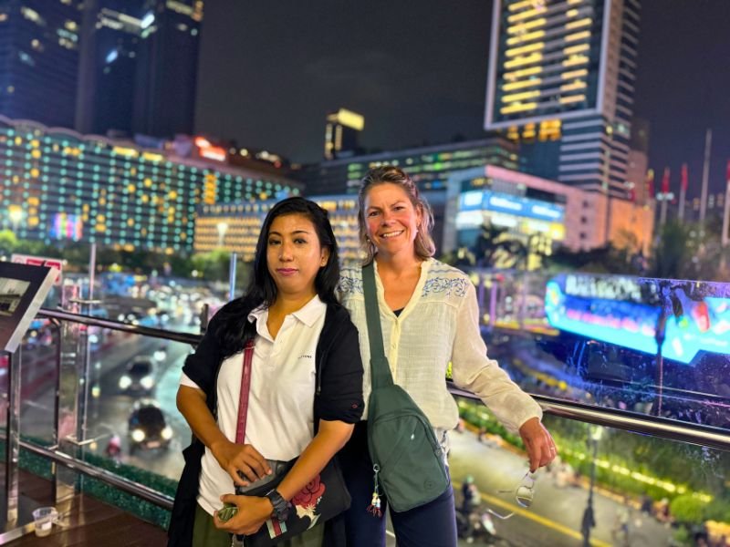 Uitzicht op skyline Jakara Indonesie