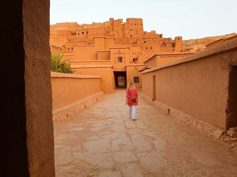 Straten van Ait Ben Haddou kasbah Marokko