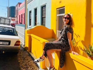 Kaapstad Bo Kaap gekleurde huisjes
