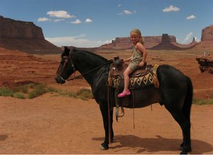 Amerika Monument Valley Family paardrijden