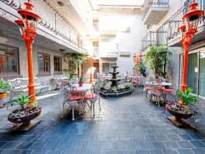 Amerika Venice strand hotel - patio