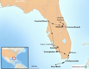 Reisroute Florida