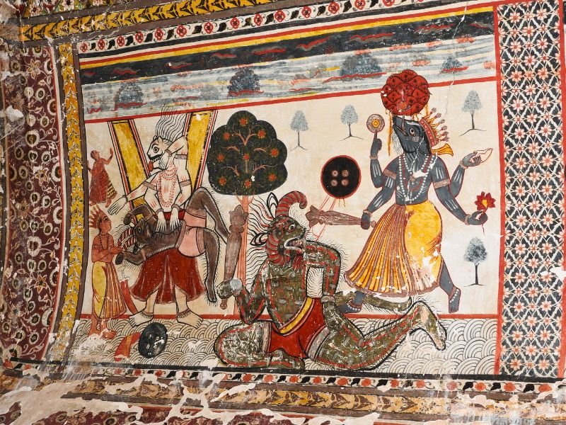 India orchha fort erotische schilderijen