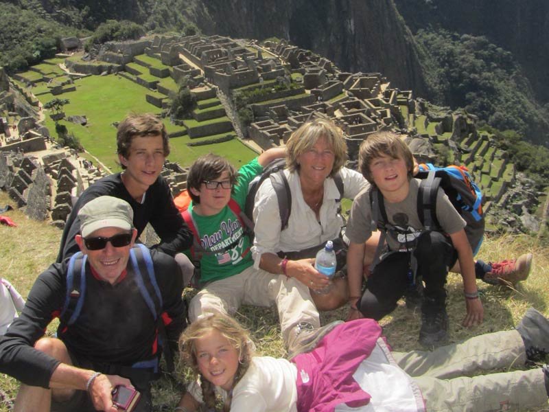 Machu picchu met gezin