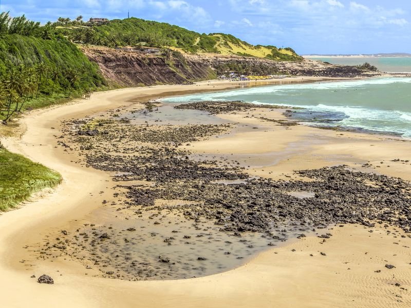 Strand bij Pipa Brazilie