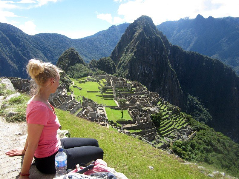 Vrouw Machu Picchu Zonnepoort