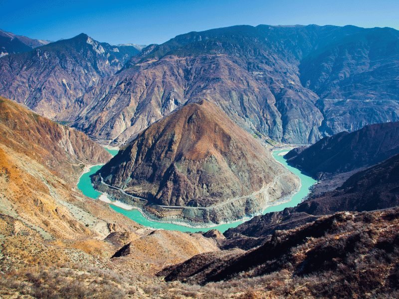 Panorama van de Yangtze-rivier