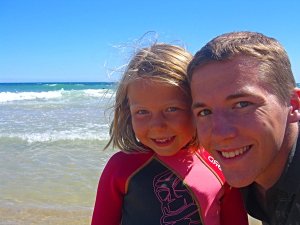 Agadir strand gezin Marokko