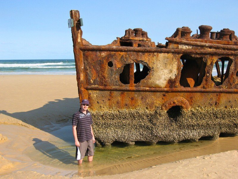 Maheno shipwreck op Fraser eiland