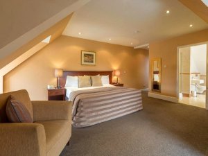 Slaapkamer kasteelhotel Glasgow