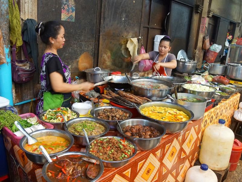 Markt bij Siem Reap - Cambodja