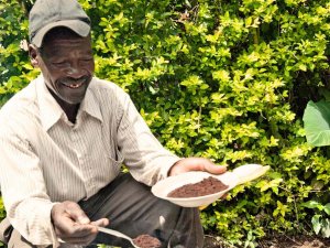 Koffieboer in Tanzania