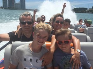 amerika florida speedboat gezin