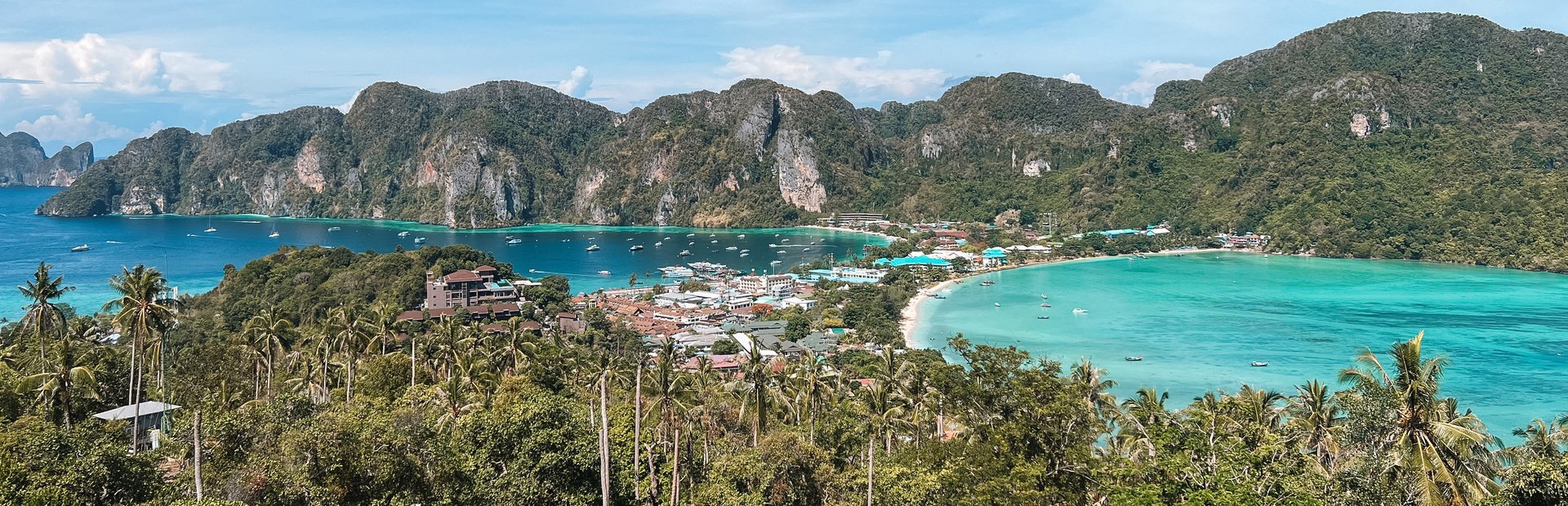 Thailand koh phi phi strand palmbomen