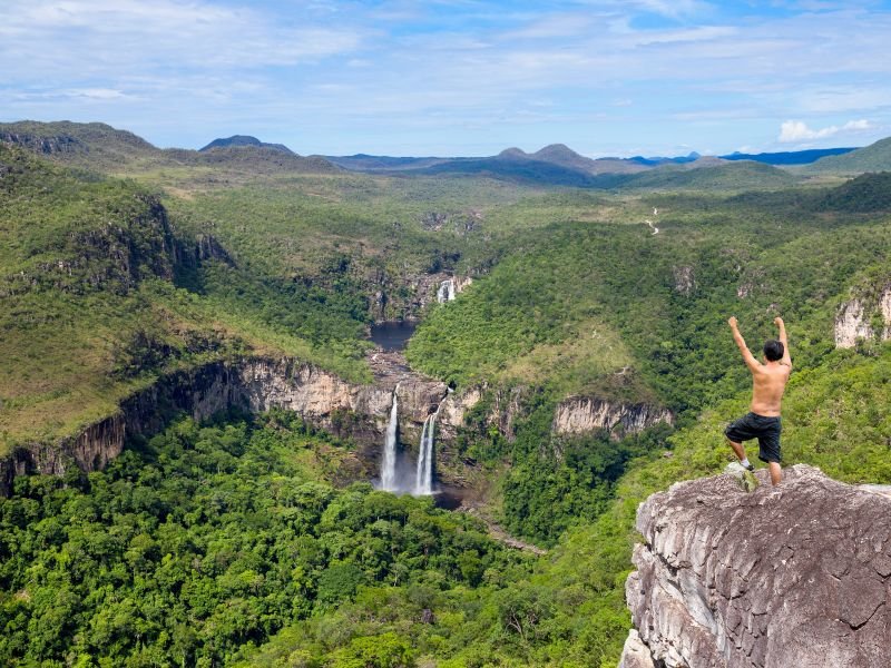 Watervallen bij Chapada dos Guimeraes Brazilie