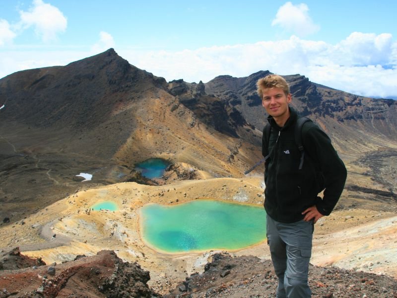 Jongen bij de Tongariro