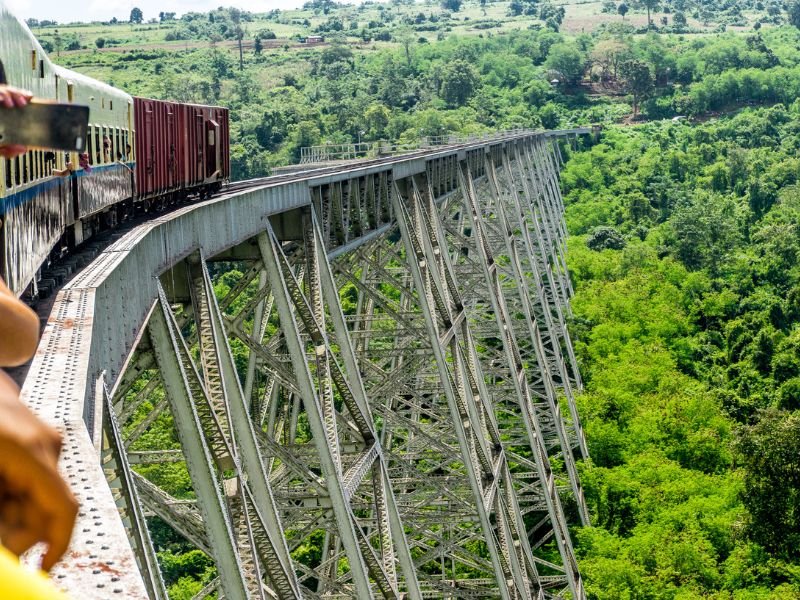 Trein rails in Pyin Oo Lwin - Myanmar