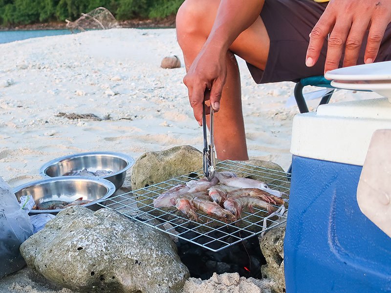 bbq op het eiland