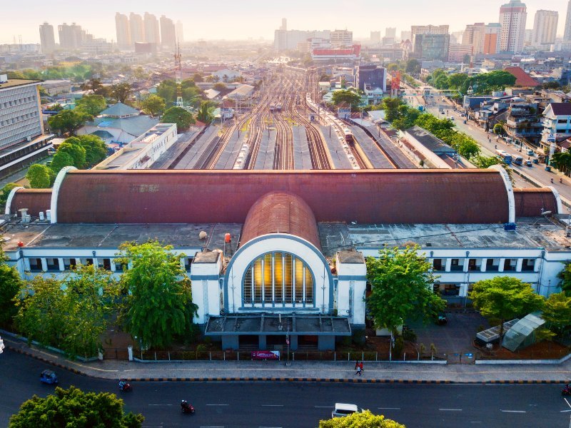 Treinstation in Jakarta Java