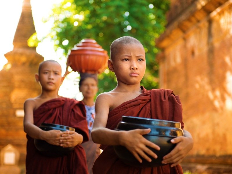 Monniken in Myanmar